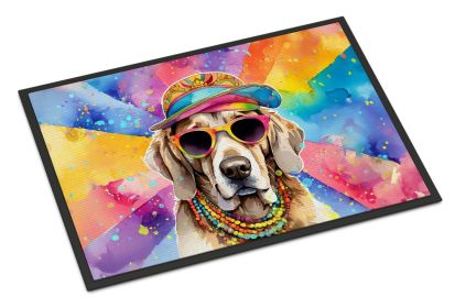 NEW Weimaraner Hippie Dawg Doormat Front Door Mat Indoor Outdoor Rugs for Entryway, Non Slip Washable Low Pile, 18H X 27W