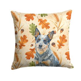 Blue Heeler Australian Cattle Dog Heirloom Fall Throw Pillow Decorative Indoor Outdoor Accent Cushion for Couch, Bed or Patio, 18Hx18W