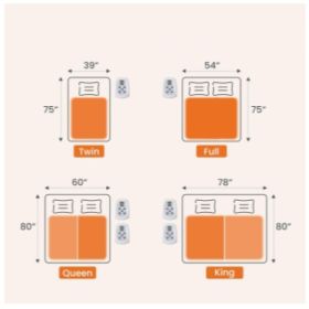 Heating Mattress King Size 80 X 78 Inches   Ultra Wide Dual Controller Electric Heater, 12 Heating Settings, Automatic Shutdown Within 12 Hours (Option: Full)